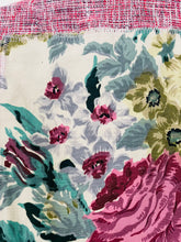 Load image into Gallery viewer, Upcycled Vintage Rose Bouquet &amp; Pink Quilt Square Bouclé Tweed Jacket Size 2
