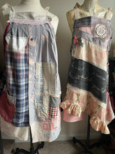 Load image into Gallery viewer, Faded Red White &amp; Blues Plaid Shirts &amp; Feedsacks - Apron Smock
