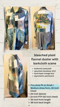 Load image into Gallery viewer, verdant scenic upcycled vintage flannel shirt - duster
