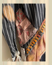 Load image into Gallery viewer, clover seed sack &amp; cat flannel feed bag duster shirt
