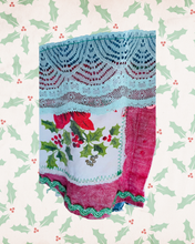 Load image into Gallery viewer, Pink &amp; Green Plaids Denim Duster with Christmas Santa Holiday Shirt
