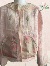 Load image into Gallery viewer, Fancy Whisper Pale Pink Liquid Satin Ice Cherry Blossom Quilt Coat Jacket - Fits to Large
