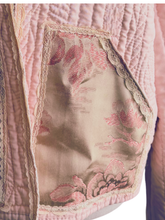 Load image into Gallery viewer, Fancy Whisper Pale Pink Liquid Satin Ice Cherry Blossom Quilt Coat Jacket - Fits to Large
