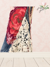 Load image into Gallery viewer, bleach dyed L O V E jeans - fits Large to XL
