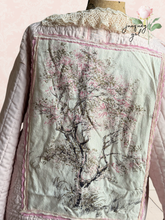 Load image into Gallery viewer, Fancy Whisper Pale Pink Liquid Satin Ice Cherry Blossom Quilt Coat Jacket - Fits to Large
