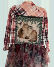 Load image into Gallery viewer, Butterfly Ivy Kittens &amp; Tulle Flannel Smaller Duster Shirt
