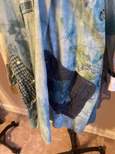 Load image into Gallery viewer, verdant scenic upcycled vintage flannel shirt - duster
