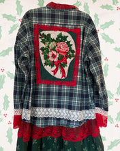 Load image into Gallery viewer, Bright Bouquet of Christmas Holiday Long Oversized Duster Shirt
