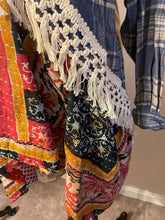 Load image into Gallery viewer, Something to Crow About Feed Sack &amp; Kantha - Duster Shacket Jacket Shirt
