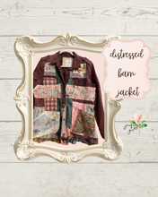 Load image into Gallery viewer, Lightweight Grunge Feed Sack Barn Jacket Upcycled Shirt
