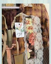 Load image into Gallery viewer, clover seed sack &amp; cat flannel feed bag duster shirt jacket #1
