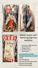 Load image into Gallery viewer, Something to Crow About Feed Sack &amp; Kantha - Duster Shacket Jacket Shirt
