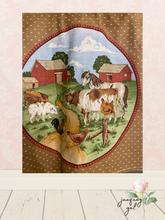 Load image into Gallery viewer, Farmgirl Sleeveless Vest Roosters Upcycled
