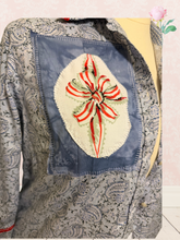 Load image into Gallery viewer, Paisley Vintage Tablecloth Flag Upcycle Shirt 4th of July - Fits to Plus
