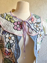 Load image into Gallery viewer, Stained Glass Pastel Quilt Vest Reversible with detached collar - Fits up to XLarge 1X
