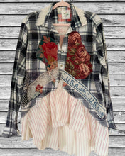 Load image into Gallery viewer, Blue Seal Illinois state feed sack flannel duster shirt
