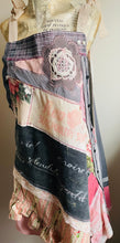 Load image into Gallery viewer, Red Rose Vintage Feedsack &amp; French Script Apron - Smock
