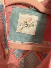 Load image into Gallery viewer, Pink Kitty Oxford cloth Upcycled Menswear Blouse Shirt
