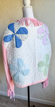 Load image into Gallery viewer, Pink Chenille &amp; Vintage Quilt Barn Coat Jacket - Fits up to Large to XL
