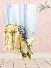 Load image into Gallery viewer, Vintage Holly Hobby Tunic Vintage Sheets Oversized Shirt Linen Upcycled Crochet Lace Cottagecore
