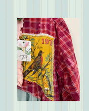 Load image into Gallery viewer, king bee bright pink feed sack Duster
