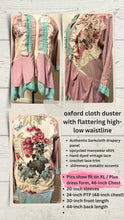Load image into Gallery viewer, frankly fancy fringe 1940's barkcloth oxford cloth upcycled duster shirt
