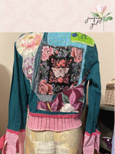 Load image into Gallery viewer, Bright upcycled Blouse Shirt Extra Size Small
