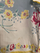 Load image into Gallery viewer, MCM Vintage Tablecloth Rose Print Vest Sleeveless  Mid-Century Modern
