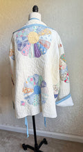 Load image into Gallery viewer, Light Blues Vintage Feed Sack Quilt Barn Coat Jacket - Fits up to Large to XL
