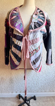 Load image into Gallery viewer, Mariner's Compass Moody Hues Purples Urban Quilt Jacket - Fits Large XL to 2X Oversized Plus
