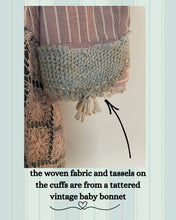 Load image into Gallery viewer, shimmery taupe barkcloth oversized oxford cloth Gypsy Duster
