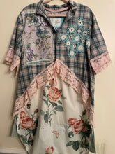 Load image into Gallery viewer, Pink Rose Breezy Cool Plaid Cotton Duster Oversized
