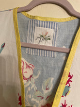 Load image into Gallery viewer, MCM Vintage Tablecloth Rose Print Vest Sleeveless  Mid-Century Modern
