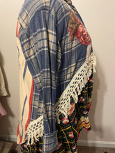 Load image into Gallery viewer, Something to Crow About Feed Sack &amp; Kantha - Duster Shacket Jacket Shirt
