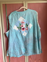 Load image into Gallery viewer, tie dyed linen vintage floral tunic | oversized shirt *Fits Up to Plus*
