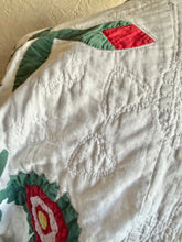 Load image into Gallery viewer, Hand Stitched Hearts &amp; Floral Applique Short Wrap Quilt Jacket - Fits Oversized Plus to 5X
