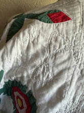 Load image into Gallery viewer, Hand Stitched Hearts &amp; Floral Applique Short Wrap Quilt Jacket - Fits Oversized Plus to 5X
