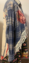 Load image into Gallery viewer, Something to Crow About Feed Sack &amp; Kantha - Duster Shacket Jacket Shirt
