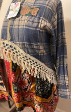 Load image into Gallery viewer, Something to Crow About Feed Sack &amp; Kantha - Duster Shacket Jacket Shirt
