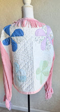 Load image into Gallery viewer, Pink Chenille &amp; Vintage Quilt Barn Coat Jacket - Fits up to Large to XL
