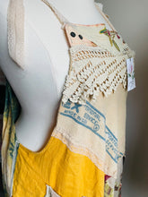 Load image into Gallery viewer, Golden Rod &amp; Grass Vintage Feedsack Smock
