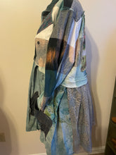 Load image into Gallery viewer, verdant scenic upcycled vintage flannel shirt - duster
