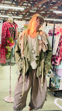 Load image into Gallery viewer, Artichoke Tablescape Slouchy Army Drab Green Jacket
