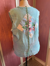 Load image into Gallery viewer, tie dyed linen vintage floral tunic | oversized shirt *Fits Up to Plus*
