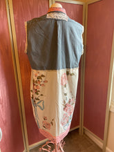 Load image into Gallery viewer, watercolor rose bouquet vintage fabric duster | coverup *Fits to XL*

