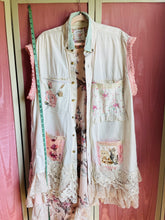 Load image into Gallery viewer, kittens roses &amp; cottage core oversized shirt / duster *Fits Up to Plus*
