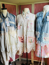 Load image into Gallery viewer, kittens roses &amp; cottage core oversized shirt / duster *Fits Up to Plus*
