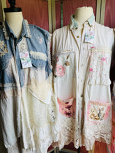 Load image into Gallery viewer, kittens roses &amp; cottage core oversized shirt / duster *Fits Up to Plus*
