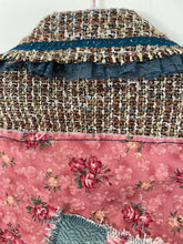 Load image into Gallery viewer, Upcycled Bouclé Barkcloth Patchwork Tweed Jacket - Size Large
