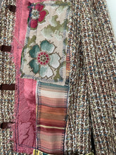 Load image into Gallery viewer, Upcycled Bouclé Barkcloth Patchwork Tweed Jacket - Size Large
